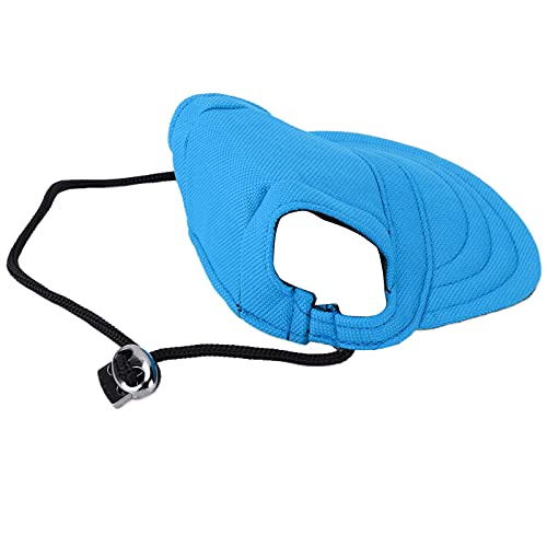 Qcwwy Hunde-Baseballmütze, Hunde-Baseballmütze, Sonnenschutz, Bequem, Verstellbar, Haustier-Sportmütze mit Ohrlöchern für Kleine Hunde, Täglicher Sonnenschutz (Blue) von Qcwwy