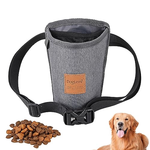 Qcwwy Hunde-Leckerli-Trainingstasche, Hundefutter-Tasche, Hunde-Trainingstasche mit Gürtelclip für den Einfachen Transport von Haustierspielzeug, Trockenfutter, Gürteltasche für Hunde, von Qcwwy