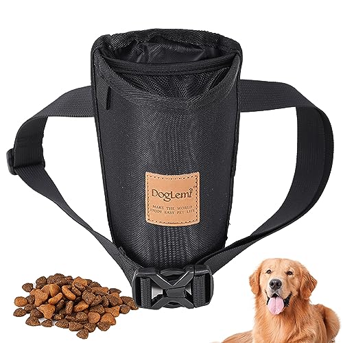 Qcwwy Hunde-Leckerli-Trainingstasche, Hundefutter-Tasche, Hunde-Trainingstasche mit Gürtelclip für den Einfachen Transport von Haustierspielzeug, Trockenfutter, Gürteltasche für Hunde, von Qcwwy