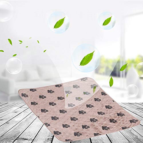 Qcwwy Hunde-PIPI-Matten, Starke Saugfähigkeit, Hunde-Trainingspads, Maschinenwaschbar, Trocknergeeignet, Niedrige Hunde-PIPI-Pads, Schönes Pfotenmuster-Design, wasserdichte (Brown) von Qcwwy