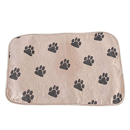 Qcwwy Hunde-PIPI-Matten, Starke Saugfähigkeit, Hunde-Trainingspads, Maschinenwaschbar, Trocknergeeignet, Niedrige Hunde-PIPI-Pads, Schönes Pfotenmuster-Design, wasserdichte (Brown) von Qcwwy