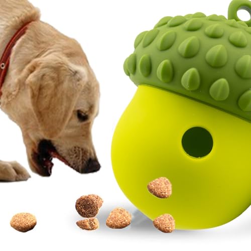 Qcwwy Hundefutter-Puzzle-Ballspielzeug, Silikon-Hundeleckerli-Ausgabespielzeug, Interaktives Haustier-Langsamfütterungs-Rätsel, Ball-Puzzle, IQ-Training, Hunde-Kauspielzeug, um von Qcwwy