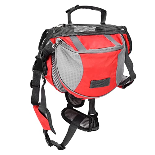 Hundes Attel Tasche Verstellbar, Geschirr Sattel Tasche mit Sicherheits Seiten Taschen Hundes Attel Tasche für Hunde Zur Hunde Versorgung Sattel Tasche für Camping Wander von Qcwwy