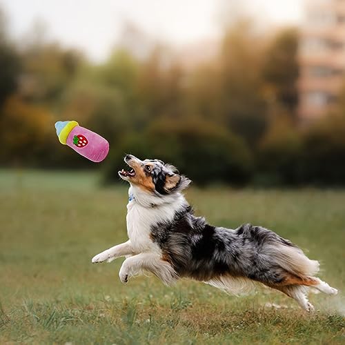 Qcwwy Hundespielzeug, Haustierspielzeug, Flaschenform, Kauspielzeug für Hunde, Plüschspielzeug, Weiches Welpen-Zähneknirschspielzeug, Bissfestes Haustier, Interaktives von Qcwwy