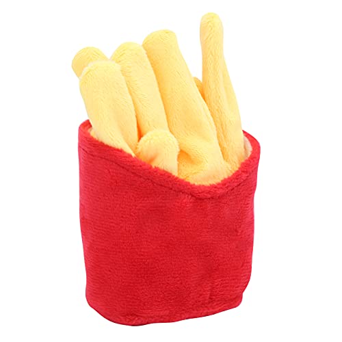 Qcwwy Hundespielzeug, Kauspielzeug für Hunde, Plüschmaterial, Geräusche Erzeugend, Exquisites Design für Kleine und Mittelgroße Katzen, Hunde, Simulation von Pommes Frites von Qcwwy