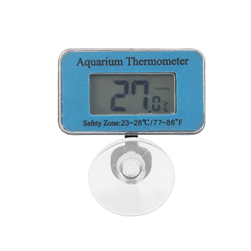 Qcwwy Kabelloses Digitales Aquarium-Thermometer, Wasserdichtes LCD-Aquarium-Thermometer mit Saugnapf für Tropische Aquarien, Gras-Aquarien, Schildkröten-Aquarien von Qcwwy