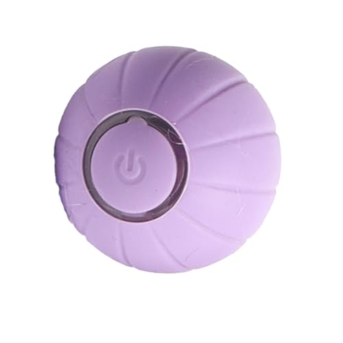 Qcwwy Katzenspielzeug, Haustierspielzeug mit Hindernisvermeidung, LED-Lichtern und Geräuschen, Interaktive Indoor-Aktivitäten für Katzen und Hunde, Wiederaufladbar, Silikon (Purple) von Qcwwy