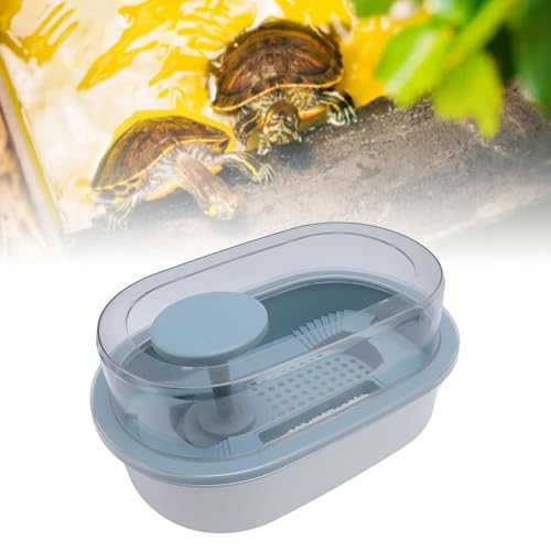 Qcwwy Kleiner Schildkrötenpanzer, Schildkrötenterrarium mit Ackplattform Aquatische Schildkröten-Gehege Aquarium mit Multifunktionsbereich Aquariumtank für Krabbenfische Amphibien (Blue) von Qcwwy