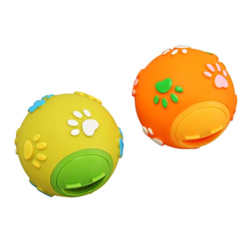 Qcwwy Leckerli-Ball für Hunde, Zahnreinigung, Kauen, Waschbarer Gummi-Hundeleckerli-Ball, Spielzeug, Langsamer Feeder, Leckerli-Ball, Katzen, Hundespielzeug, Futterball, Langsamer von Qcwwy