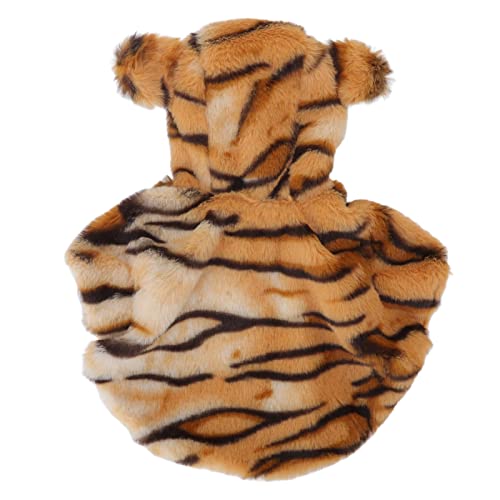 Qcwwy Pet Winter Warme Hoodies, Warmer Bequemer Hund Katze Plüschmantel Haustier Cosplay Party Bekleidung Hund Tiger Korn Hoodies Warme Outfits für Kleine Welpen Katzen von Qcwwy