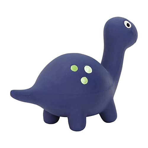 Qcwwy Quietschendes Cartoon-Dinosaurier-Hundespielzeug, Premium-Latex-Zähne-Backenspielzeug Zur Linderung von Angstzuständen bei Hunden (Blauer Diplodocus) von Qcwwy