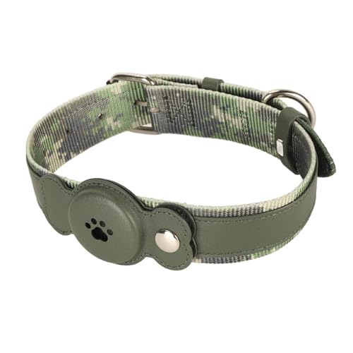 Verstellbares, wasserdichtes, leichtes, langlebiges, stilvolles Hundehalsband für Haustiere, Hunde und Katzen, mit Leinenschlaufe, lebendige Farben (OD Green) von Qcwwy