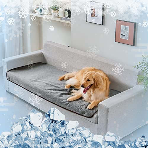 Qeils Kühlende Hundedecke für alle Jahreszeiten, doppelseitige wasserdichte Hundematte für mittelgroße Hunde, flauschige Hundedecke für Couch, 30 x 70 cm von Qeils