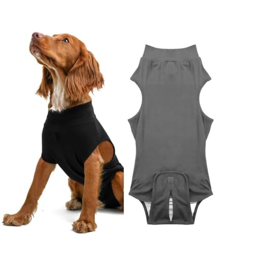 Qeortohers Hunde-Operationsanzug für alle Hundegrößen, Chirurgie, Hund für Hunde, weicher Hundekegel, atmungsaktiv, Bodysuit, Hund von Qeortohers