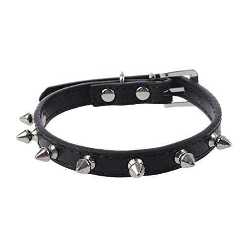 Qerwsdty Hundehalsband Hunde Halsband Belt Halsbaender schwarz einstellbar S von Qerwsdty