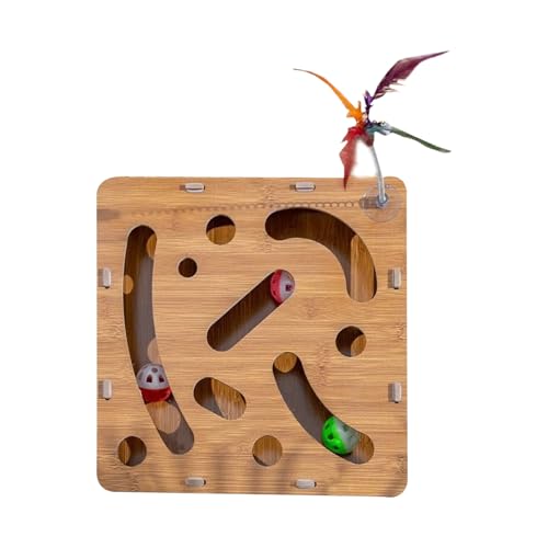 Qfdiwr Katzen Puzzle Spielzeug,Labyrinth Spielbox Mit Zubehörstab Für Neugierde - Katzenangel Mit Ball Gegen Langeweile Und Jagdspiele Für Drinnen & Draußen Qfdiwr Katzen Puzzle Spielzeug,Labyrinth Spielbox Mit Zubehörstab Für Neugierde - Katzenangel Mit Ball Gegen Langeweile Und Jagdspiele Für Drinnen & Draußen von Qfdiwr
