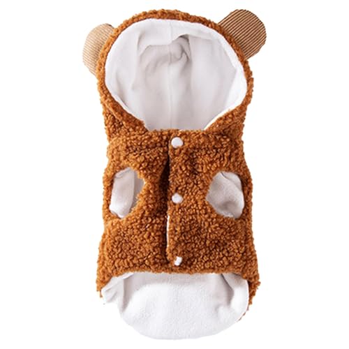 Dog Clothes with Hat, Sleeveless Dog Coat, Warm Pet Coat, Fashionable Cat Coat, Skin-Friendly Dog Apparel, Outdoor Dog Clothing, Pet Coat for Daily Wear, Winter Dog Jacket, Stylish Pet Outfits von Qhvynpo