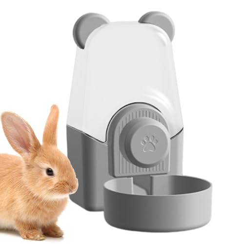 Kaninchen-Wasserspender | Kleine Haustierkäfig-Wasserflasche | Hängender Wasserspender | 800 ml für Kleintiere, ideal für den Heimgebrauch, auslaufsichere Trinkflasche für Kaninchen, Hamster, Meerschw von Qhvynpo