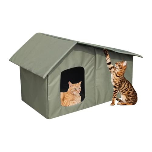 Outdoor Cat House, Weatherproof Pet Cave, Warm Pet House for Winter, Waterproof Dog House, Insulated Kitten Cave, Removable Roof Cat Shelter, Feral Cat House, Outdoor Pet Shelter, Cozy Cat Cave von Qhvynpo