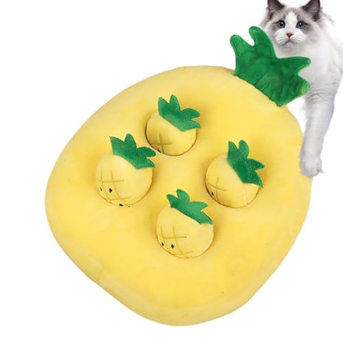 Qhvynpo Bauernhof Karottenspielzeug für Hunde, Plüsch-Karotte für Hunde - Puzzle-Spielzeug Snuffle für Hunde zur Bereicherung, interaktives Spielzeug für Katzen, Ananas, Gartenkarotte, Spielzeug von Qhvynpo