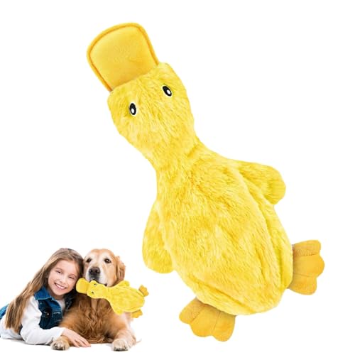 Qhvynpo Dog Chew Toys Squeaky, Interactive Dog Toys, Plush Squeaky Dog Toys, Cartoon Duck Pet Toys, Dog Squeaky Toys for Small Dogs, Soft Squeaker Dog Toys, Squeaky Toys for Medium Dogs von Qhvynpo