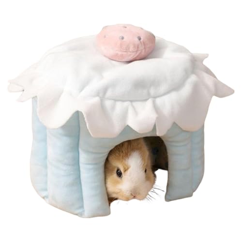 Qhvynpo Hamster Cave Bed, Soft Warm House Bed, Small Animal Sleeping House, Cake Shaped Pet Bed, Winter Bed for Small Pets, Cozy Hamster Bed, Bunny Sleeping House, Pet Cave for Hamsters von Qhvynpo