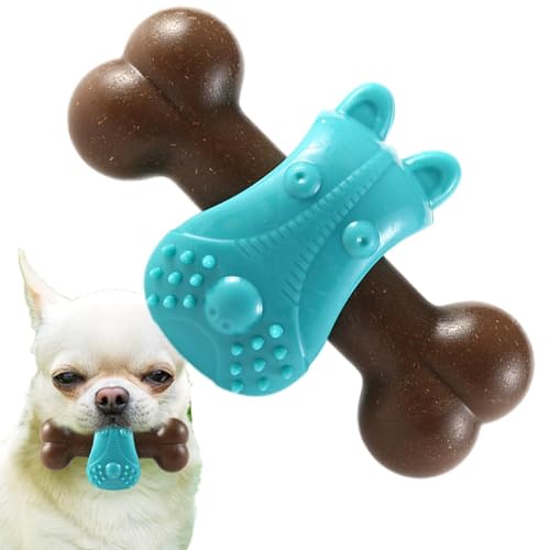 Qhvynpo Kauspielzeug für Hundeknochen, Hundezahnreinigungsspielzeug - Interaktives Hundespielzeug gegen Langeweile, Kauspielzeug für Tiere mit Punkten von Qhvynpo