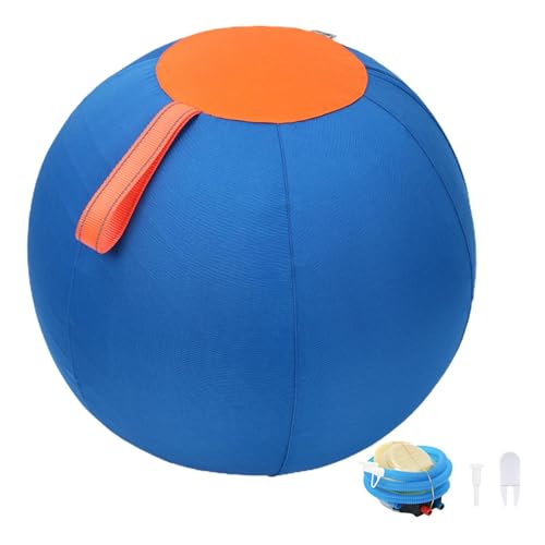 Qhvynpo Outdoor Dog Ball Toy, Inflatable Puppy Balls, Wear-Resistant Pet Balls, Dog Enrichment Toy for Parks, Outdoor Dog Play Balls, Blue Dog Ball for Lawn Play, von Qhvynpo