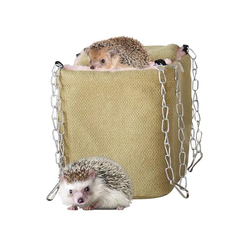 Qhvynpo Pet Hammock for Cage, Ferret Bed Hammock, Hamster Hammock Swing, Squirrel Nest Bed, Warm Chinchilla Bed, Sugar Glider Bed, Soft Animal Hammock, Small Pet Swing Bed von Qhvynpo