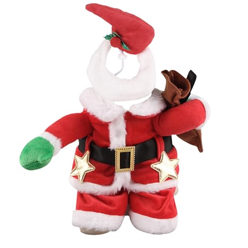 Qhvynpo Santa Pet Dress Up, Christmas Pet Costume, Funny Christmas Puppy Clothes with Hat - Santa Claus Cosplay Suits for Christmas, Costume Gatherings, and Festive Fun von Qhvynpo