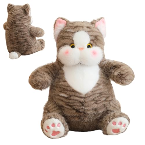 Qhvynpo Stuffed Animals, Adorable Design Toy Cat, Vielseitige Verwendung Realistic Cat, Bobo Cat Plush Puppe 25x20cm/9.84x7.87 Inches for Adults Kids & Girls Plush Toy von Qhvynpo