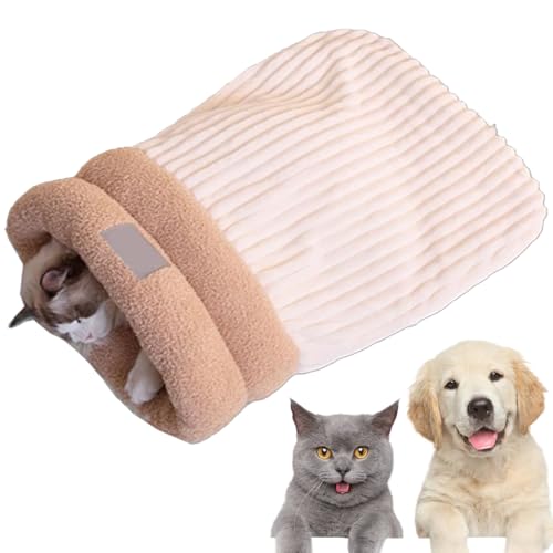 Cat Sleeping Bag for Indoor Cats, Cat Winter Sleeping Bag, Cat Bed Cave Sleeping Bag, Winter Cat Sleeping Bag (C,L) von Qiamia