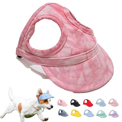 Qiamia Outdoor Sun Protection Hood for Dogs, 2024 New Dog Sun Protection Hat, Dog Beach Hat, Hat for Dogs with Ear Holes, Dog Hats for Large Dogs (Large,Cloud pink) von Qiamia