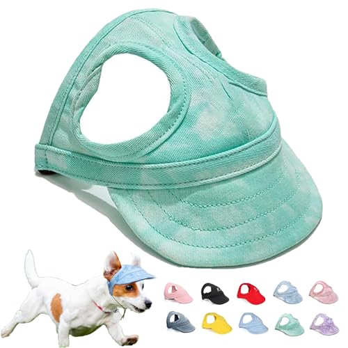 Qiamia Outdoor Sun Protection Hood for Dogs, 2024 New Dog Sun Protection Hat, Dog Beach Hat, Hat for Dogs with Ear Holes, Dog Hats for Large Dogs (Medium,Cloud Green) von Qiamia