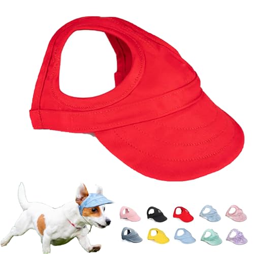 Qiamia Outdoor Sun Protection Hood for Dogs, 2024 New Dog Sun Protection Hat, Dog Beach Hat, Hat for Dogs with Ear Holes, Dog Hats for Large Dogs (Medium,red) von Qiamia