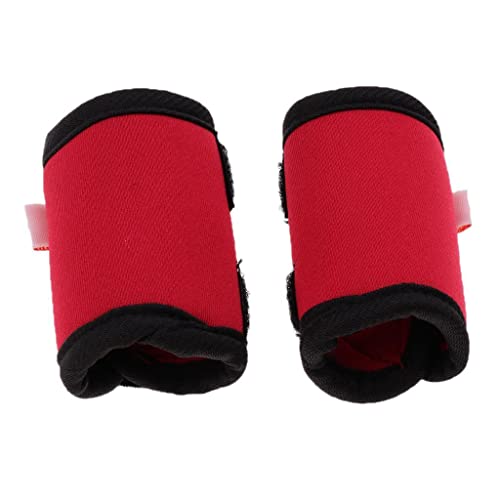 Qianly 2pcs Haustier Bein Klammer Protector Hund Chirurgische Verletzung Feste Knieschützer, Rot S von Qianly