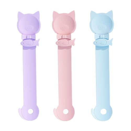 Qianly 3Pcs Katze Fütterung Löffel Katze Behandeln Fütterung Löffel Multifunktionale Tiernahrung Tool Katze Behandeln Löffel Katze Welpen Hau von Qianly