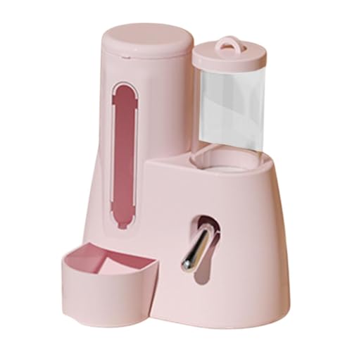 Qianly Automatischer Hamsterfutterspender, Futterbehälter mit Wasserflasche, Futterspender für Kleine Tiere, Rosa, 80 Ml Qianly Automatischer Hamsterfutterspender, Futterbehälter mit Wasserflasche, Futterspender für Kleine Tiere, Rosa, 80 Ml von Qianly