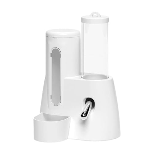 Qianly Automatischer Hamsterfutterspender, Futterbehälter mit Wasserflasche, Futterspender für Kleine Tiere, Weiß, 125 Ml Qianly Automatischer Hamsterfutterspender, Futterbehälter mit Wasserflasche, Futterspender für Kleine Tiere, Weiß, 125 Ml von Qianly