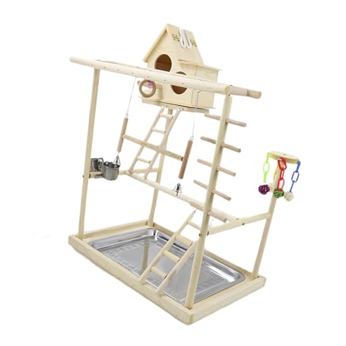 Qianly Birds Parrot Playground Barch Play Training Activity Center Ladder Play Fitnessstudio für Cockatiels Lovebirds von Qianly