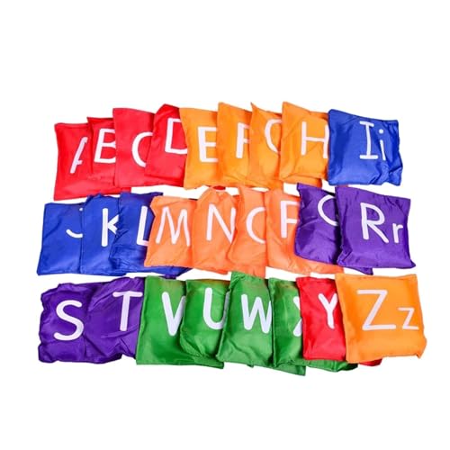 Qianly Cornhole Wurfspielzeug für Kinder, Sandsack mit Buchstaben Und Zahlen, Spielset für Den Außenbereich, Brief von Qianly