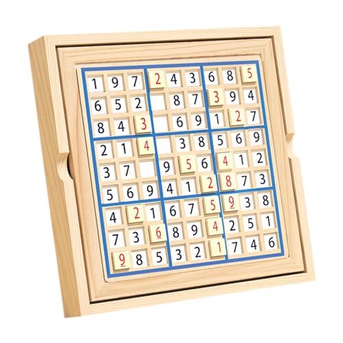 Qianly Holz Sudoku Puzzle Set Pädagogisches Spielzeug Sudoku Brettspiel für Kinder von Qianly