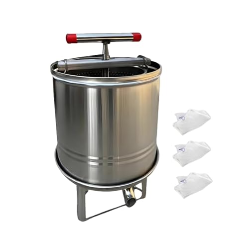 Qianly Honigschleuder, Weinherstellung, Mehrzweck, Hausgemachte Manuelle Obstweinpresse, Brecher für Saft, Waben, 3 Filterbeutel Qianly Honigschleuder, Weinherstellung, Mehrzweck, Hausgemachte Manuelle Obstweinpresse, Brecher für Saft, Waben, 3 Filterbeutel von Qianly