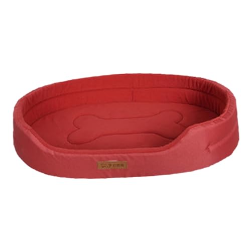 Qianly Hundebett Welpenbett Haustierbett Rechteck Atmungsaktiv Katzensofa Hundebett für Sofa Fahrzeuge Indoor, Rot XL von Qianly