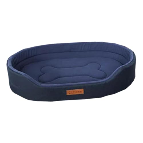 Qianly Hundebett Welpenbett Haustierbett Rechteck Atmungsaktiv Katzensofa Hundebett für Sofa Fahrzeuge Indoor, blau L von Qianly