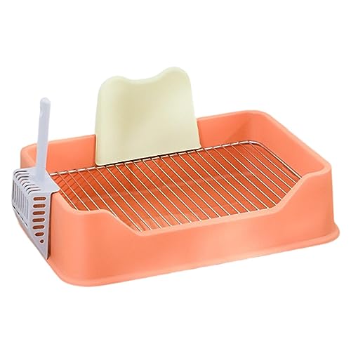 Qianly Hundetoilette, Töpfchen für Hunde Im Innenbereich, Töpfchen für Welpentraining, Katzentoilette, Haustier PIPI Toilette, Haustierzubehör, Orange von Qianly