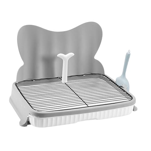 Qianly Hundetoilette Stubenreinheitstrainer Welpenklo Hundeurinal Unterlagenhalter Auslaufsicher mit Gittereinsatz für Saubere Pfoten für Training von J, 57cm Grau 18mm Qianly Hundetoilette Stubenreinheitstrainer Welpenklo Hundeurinal Unterlagenhalter Auslaufsicher mit Gittereinsatz für Saubere Pfoten für Training von J, 57cm Grau 18mm von Qianly