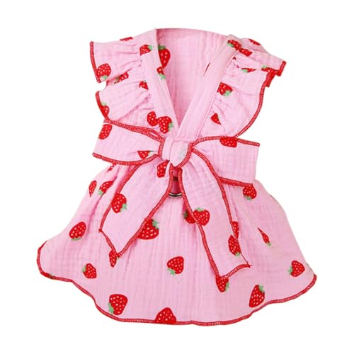 Qianly Hundeweste für Kleine Hunde, Katzenkleidung, Tanktop Outfit für Haustiere, Sommermode, Rosa, L von Qianly