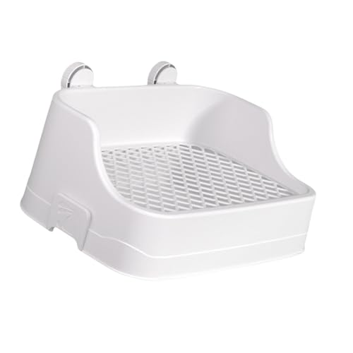 Qianly Kaninchen Katzentoilette Haustier Toilette leicht zu reinigen abnehmbare rechteckige Töpfchen -Eckpee -Pfanne für Frettchen Hamster, Weiß Qianly Kaninchen Katzentoilette Haustier Toilette leicht zu reinigen abnehmbare rechteckige Töpfchen -Eckpee -Pfanne für Frettchen Hamster, Weiß von Qianly