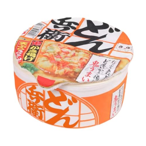 Qianly Katzenbett in Ramen Form, Abnehmbares Haustierkissen für Hunde Und Katzen, Orange L von Qianly